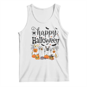 Happy Halloween Dog Ghost Spooky Season Tank Top TS11 White Print Your Wear