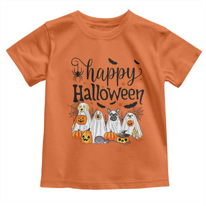 Happy Halloween Dog Ghost Spooky Season Toddler T Shirt TS11 Orange Print Your Wear