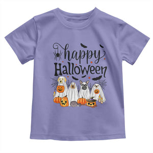 Happy Halloween Dog Ghost Spooky Season Toddler T Shirt TS11 Violet Print Your Wear