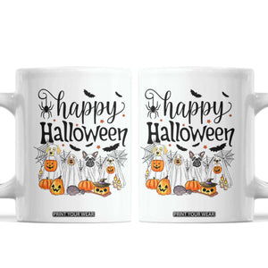 Happy Halloween Dog Ghost Spooky Season Coffee Mug TS11 White Print Your Wear