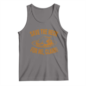 Funny Save The Neck For Me Clark Tank Top Turkey Thanksgiving Christmas Dinner TS11 Deep Heather Print Your Wear