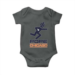 Chicago Pope Leo XIV American Football Baby Onesie TS11 Dark Heather Print Your Wear