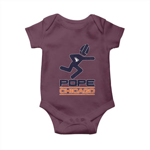 Chicago Pope Leo XIV American Football Baby Onesie TS11 Maroon Print Your Wear