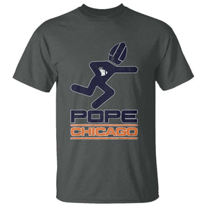 Chicago Pope Leo XIV American Football T Shirt TS11 Dark Heather Print Your Wear