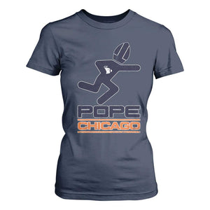 Chicago Pope Leo XIV American Football T Shirt For Women TS11 Navy Print Your Wear