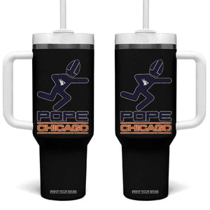 Chicago Pope Leo XIV American Football Tumbler With Handle TS11 One Size: 40 oz Black Print Your Wear