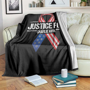 Justice For Charlie Kirk Throw Blanket Patriotic Tribute Human Rights Activist TS11 Print Your Wear