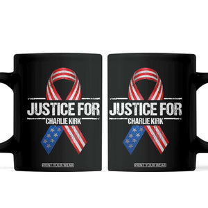 Justice For Charlie Kirk Coffee Mug Patriotic Tribute Human Rights Activist TS11 Black Print Your Wear
