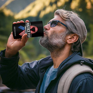 Justice For Charlie Kirk 4 in 1 Can Cooler Tumbler Patriotic Tribute Human Rights Activist TS11 Print Your Wear