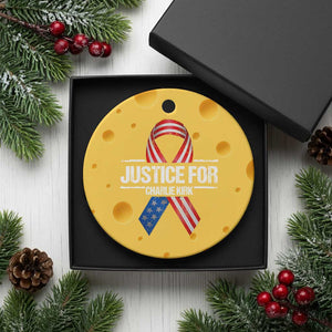 Justice For Charlie Kirk Ceramic Ornament Patriotic Tribute Human Rights Activist TS11 1pc Yellow Cheese Print Your Wear