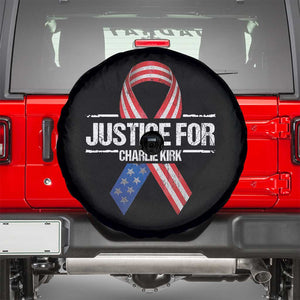 Justice For Charlie Kirk Spare Tire Cover Patriotic Tribute Human Rights Activist TS11 Black Print Your Wear