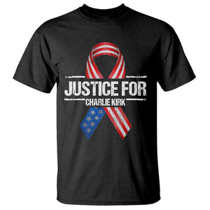 Justice For Charlie Kirk T Shirt Patriotic Tribute Human Rights Activist TS11 Black Print Your Wear