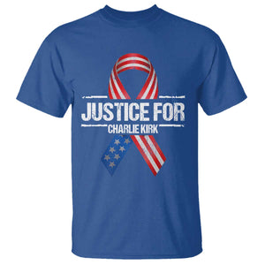 Justice For Charlie Kirk T Shirt Patriotic Tribute Human Rights Activist TS11 Royal Blue Print Your Wear
