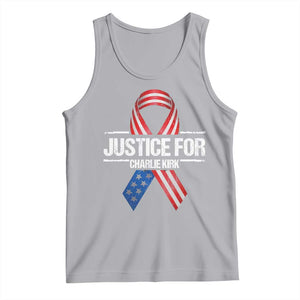 Justice For Charlie Kirk Tank Top Patriotic Tribute Human Rights Activist TS11 Athletic Heather Print Your Wear
