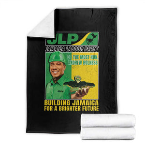 Andrew Holness Throw Blanket Building Jamaica For A Brighter Future Jamaica Labour Party TS11 Black Print Your Wear