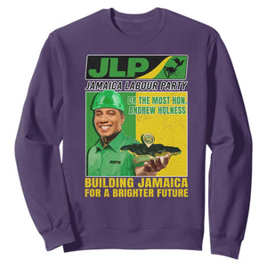Andrew Holness Sweatshirt Building Jamaica For A Brighter Future Jamaica Labour Party TS11 Purple Print Your Wear