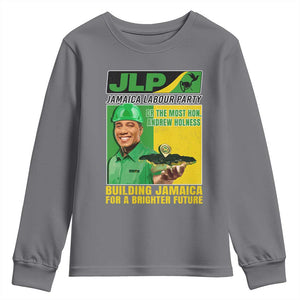 Andrew Holness Youth Sweatshirt Building Jamaica For A Brighter Future Jamaica Labour Party TS11 Charcoal Print Your Wear
