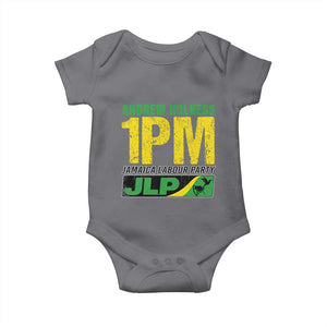 1PM Jamaica Andrew Holness Baby Onesie Jamaica Labour Party JPL Supporter TS11 Charcoal Print Your Wear