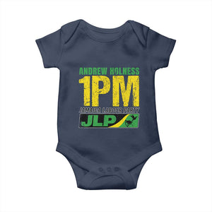 1PM Jamaica Andrew Holness Baby Onesie Jamaica Labour Party JPL Supporter TS11 Navy Print Your Wear