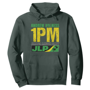 1PM Jamaica Andrew Holness Hoodie Jamaica Labour Party JPL Supporter TS11 Dark Forest Green Print Your Wear