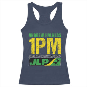 1PM Jamaica Andrew Holness Racerback Tank Top Jamaica Labour Party JPL Supporter TS11 Navy Print Your Wear