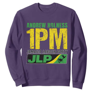 1PM Jamaica Andrew Holness Sweatshirt Jamaica Labour Party JPL Supporter TS11 Purple Print Your Wear