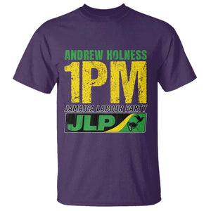 1PM Jamaica Andrew Holness T Shirt Jamaica Labour Party JPL Supporter TS11 Purple Print Your Wear