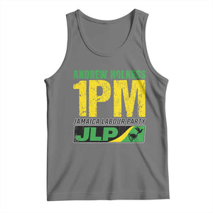 1PM Jamaica Andrew Holness Tank Top Jamaica Labour Party JPL Supporter TS11 Black Heather Print Your Wear