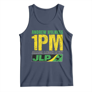 1PM Jamaica Andrew Holness Tank Top Jamaica Labour Party JPL Supporter TS11 Navy Print Your Wear
