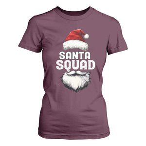 Funny Christmas T Shirt For Women Santa Squad Xmas Team Family Matching TS11 Maroon Print Your Wear