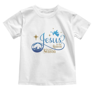 Jesus Is The Reason For The Season Baby Shirt Nativity Scene TS11 White Print Your Wear
