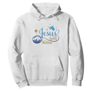Jesus Is The Reason For The Season Hoodie Nativity Scene TS11 White Print Your Wear