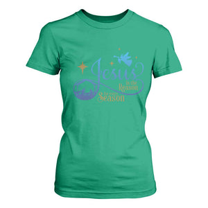 Jesus Is The Reason For The Season T Shirt For Women Nativity Scene TS11 Irish Green Print Your Wear