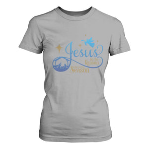 Jesus Is The Reason For The Season T Shirt For Women Nativity Scene TS11 Sport Gray Print Your Wear