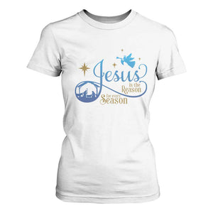 Jesus Is The Reason For The Season T Shirt For Women Nativity Scene TS11 White Print Your Wear