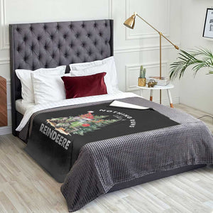 Funny Christmas Tractor Throw Blanket Nothing Runs Like A Reindeere Farmers TS11 Print Your Wear