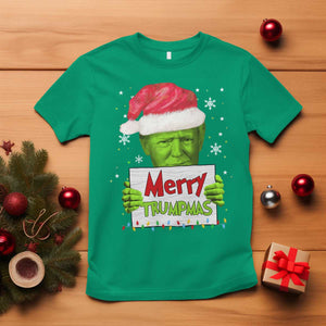 Funny Trump Christmas T Shirt Merry Trumpmas Santa Trump TS11 Irish Green Print Your Wear