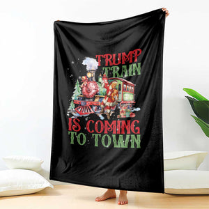 Trump Christmas Throw Blanket Trump Train Is Coming To Town Xmas TS11 Print Your Wear