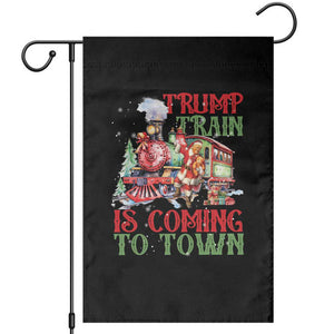 Trump Christmas Garden Flag Trump Train Is Coming To Town Xmas TS11 Black Print Your Wear