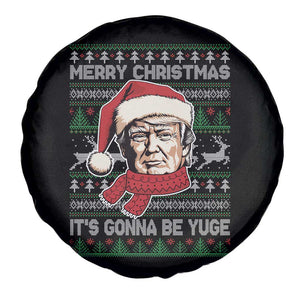Funny Trump Christmas Spare Tire Cover Merry Christmas It's Gonna Be Yuge Ugly Santa Trump TS11 Print Your Wear