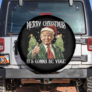 Funny Trump Xmas Spare Tire Cover Merry Christmas It's Gonna Be Yuge Santa Trump TS11 No hole Black Print Your Wear