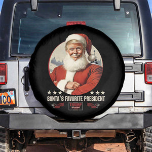 Funny Trump Xmas Spare Tire Cover Santa's Favorite President Trump 2024 Christmas TS11 No hole Black Print Your Wear
