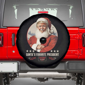 Funny Trump Xmas Spare Tire Cover Santa's Favorite President Trump 2024 Christmas TS11 Black Print Your Wear