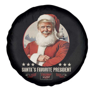 Funny Trump Xmas Spare Tire Cover Santa's Favorite President Trump 2024 Christmas TS11 Print Your Wear