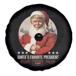 Funny Trump Xmas Spare Tire Cover Santa's Favorite President Trump 2024 Christmas TS11 Print Your Wear