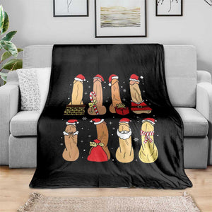 Funny Naughty Christmas Dirty Santa Hat Xmas Adult Humor Throw Blanket TS11 Print Your Wear