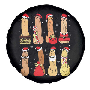 Funny Naughty Christmas Dirty Santa Hat Xmas Adult Humor Spare Tire Cover TS11 Print Your Wear
