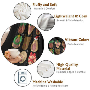 Funny Naughty Christmas Dirty Xmas Adult Humor Throw Blanket TS11 Print Your Wear