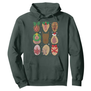 Funny Naughty Christmas Dirty Xmas Adult Humor Hoodie TS11 Dark Forest Green Print Your Wear