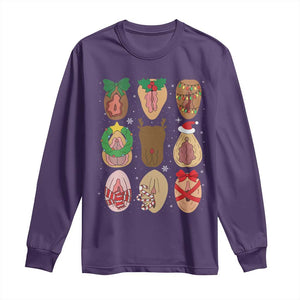 Funny Naughty Christmas Dirty Xmas Adult Humor Long Sleeve Shirt TS11 Purple Print Your Wear